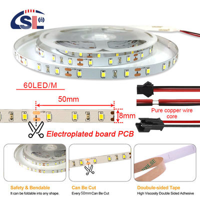 3- DC12V24V 60LEDs 8mm10mm 3000k 4000k 6500k 電子板 SMD2835 室内装飾のためのLEDストライプライト
