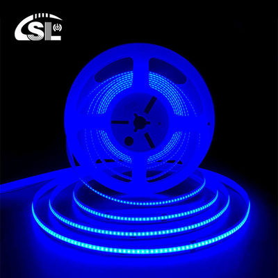 320Leds/m 12V24V 防水 CE RoHs IP20 Ra90 COB LED 青色柔軟ストライプライト