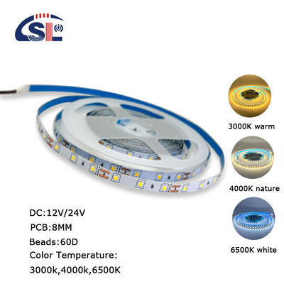エピスター DC12V24V 8mm10mm 60leds SMD2835 テレビバックライトキャビネットのためのLEDストライプライト