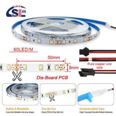 エピスター DC12V24V 8mm10mm 60leds SMD2835 テレビバックライトキャビネットのためのLEDストライプライト