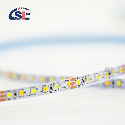 ハイルーメン 12v24v 8mm 120leds 3000K-6500K CCT ダブルカラーダイカットボード SMD2835 LEDストライプライト