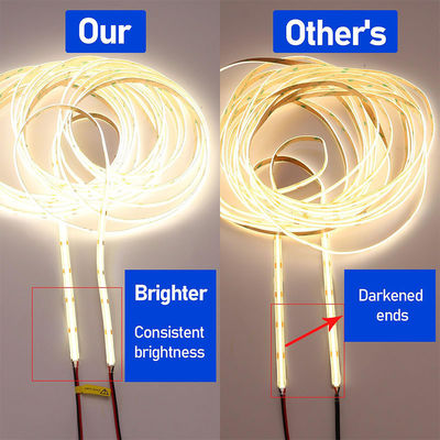 ホテル DC12V24V 8mm10mm 480Leds 3000K4000K6500K 高明るさ 柔軟なCOB LEDストライプライト キッチン リビングルーム
