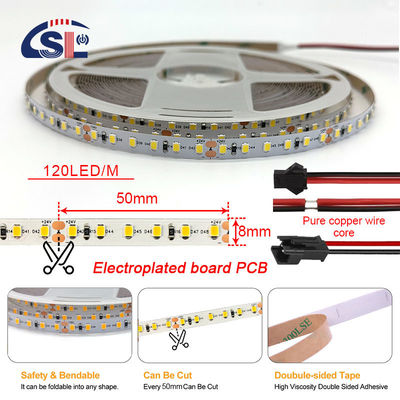 住宅用LEDライトストリップ DC12V 24V SMD2835電板PCB 120Ds 8mm Ra 80 3000K