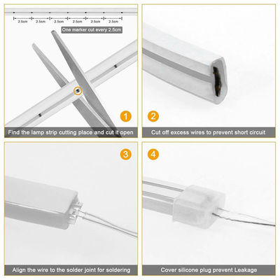 IP65 防水 ブルー LED ネオンフレックス 120 LED/M 40 °C の作業温度
