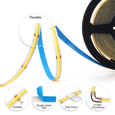 高明るさ COB LED ストライプライト IP20 Ra90 8mm/10mm 12V24V 320Leds 3000K4000K6500K リビングルーム用