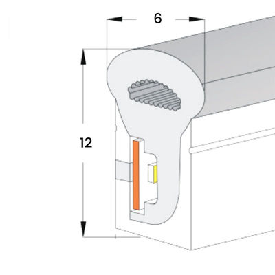 中性白色 120LED/m 冷たい白色 LED ネオンフレックス IP65 防水 DC 12V 6x12mm 全セット
