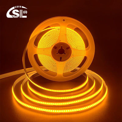 IP20 12V 24V 柔軟なCOB LEDストライプライト 8mm 320Leds オレンジ防水ストライプライト 3