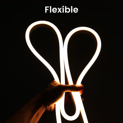 シリコンカバー ホットホワイト LED ネオンフレックス 24V DC ワイヤレス 8x16mm 120LEDs/m IP65 防水