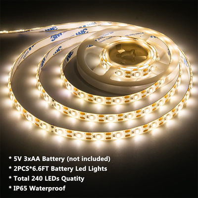 ホテル 5v 120LEDs 8mm 3000K ホットホワイトLEDストライプライトと 光流量/m 2640 lm