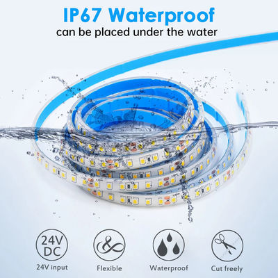 COB 照明ストリップ 110v220v 8mm 120leds 4000K IP67 防水切断板 SMD2835 LED ストライプライト