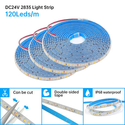 COB 照明ストリップ 110v220v 8mm 120leds 4000K IP67 防水切断板 SMD2835 LED ストライプライト