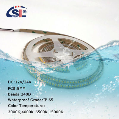 防水 12v24v 240leds SMD2835 LEDストライプライト 2700K-15000K 色温