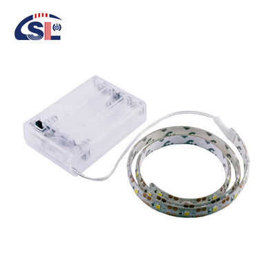 防水 IP65 5V 120LEDs 8mm 3000K ホットホワイト電板 SMD2835 LEDストライプライト