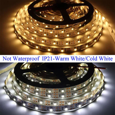 防水 IP65 5V 120LEDs 8mm 3000K ホットホワイト電板 SMD2835 LEDストライプライト