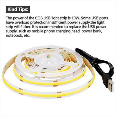 ホテル 5V 8mm 320leds 4000K 天然 1cm 一切 IP65 防水電板 柔軟COB LED ストライプライト