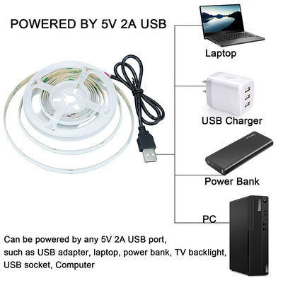320leds 8mm 室内・室外装飾用 青色柔軟COB LEDストライプライト -20 60C