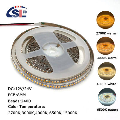 8mm 240leds 6500K 冷白 SMD2835 リモコンスイッチモード付き LEDストライプライト