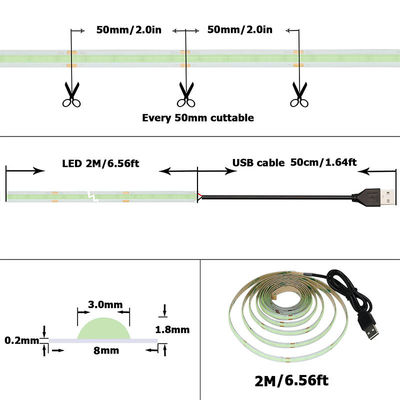 12v24v 8mm 320leds Ice-Blue柔軟性COB LEDストライプライト