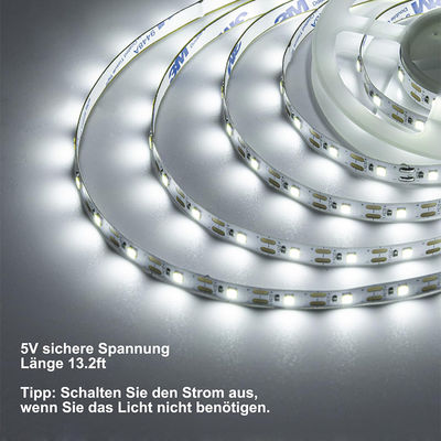 IP20 評価 高明るさ 5v 8mm 120leds 6500K 白色柔軟な電板 SMD2835 LEDストライプライト