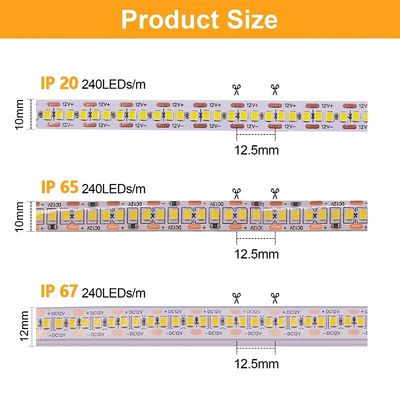 防水 IP67 12V 24V LED ストライプ ホワイト ホット ホワイト 2835 120LEDs/m 屋外庭園装飾用