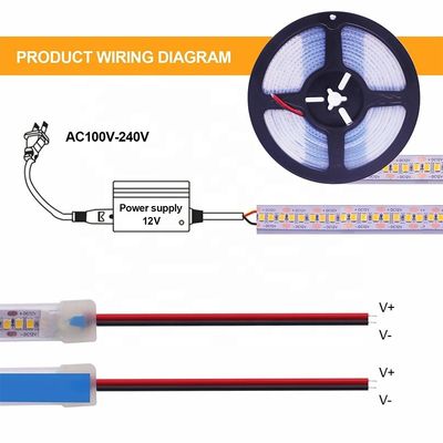 防水 IP67 12V 24V LED ストライプ ホワイト ホット ホワイト 2835 120LEDs/m 屋外庭園装飾用