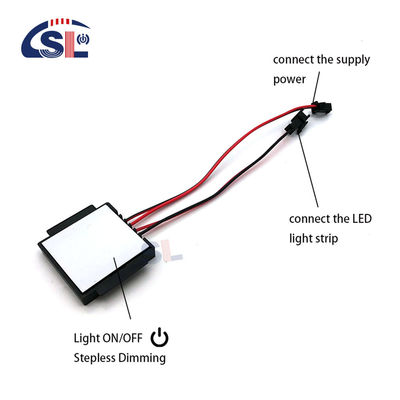 1-5mm 水銀鏡 DC 12V 3A/5A 浴室 LED照明 単色/三色 オン/オフ 暗調感触スイッチ