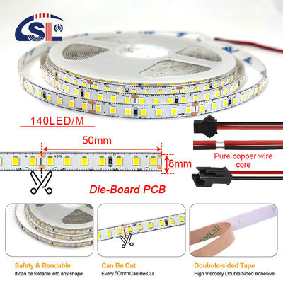 照明と回路設計 高密度 140Leds/m 24V 防水 LED ストライプライト