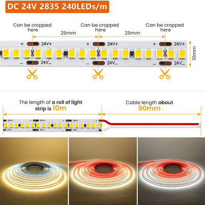 120LED ホテルの浴室用 LED ストライプ 12V 5MM 2835 ミラー ホット ホワイト