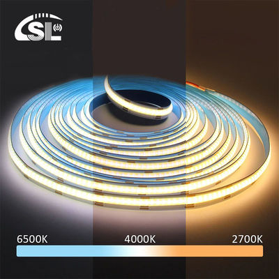 超薄型 5mm 10mm 3ワイヤー 2700-6500K 室内装飾用 暗調可能な二色LED COB ストライプ