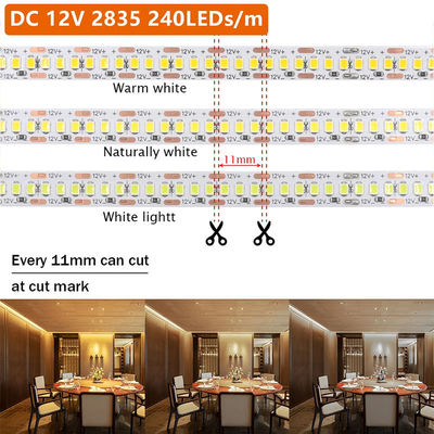 120LED ホテルの浴室用 LED ストライプ 12V 5MM 2835 ミラー ホット ホワイト