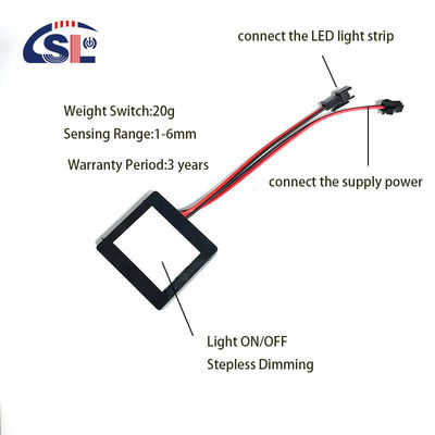 オーダーメイド バスルーム スマートミラー LED ディマー タッチセンサー スイッチ 12V 60W 1 ボタン
