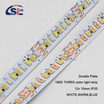 10mm 2835 180D ホットホワイトブルー 12V LED照明ストリップ 住宅用鏡浴室照明