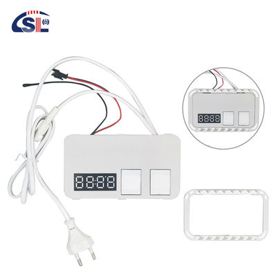 統合鏡タッチディマースイッチ 2 ギャングタイム温度ディスプレイ デフガーインダクティブスイッチ 12V 5A 60W