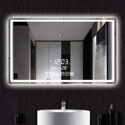 高明るさ LED ストライプライトを照らして霧を消す現代スマートミラー