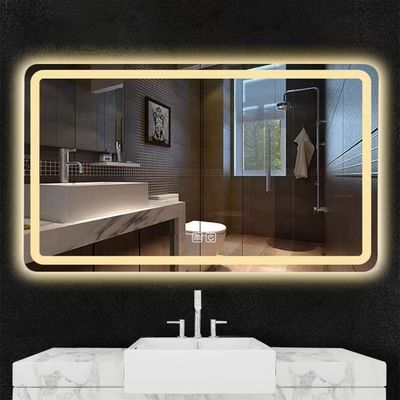 高明るさ LED ストライプライトを照らして霧を消す現代スマートミラー