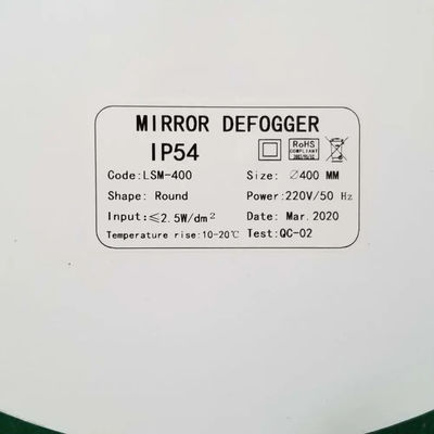 ホテル オーダーメイド 12V 24V 防水 PET 素材 防霧除霧フィルム 浴室の鏡 10-20 温度