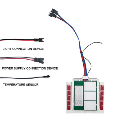 DC12V 5A 60W 時間温度ディスプレイ デフガー LEDライト ミラー タッチセンサー ステップレスディマースイッチ