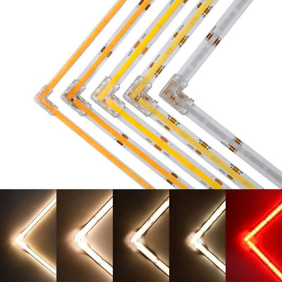 COB LED ストライプコネクタのための90度L形クリスタルブックル 無縫 2/3ピン 5/8/10mm