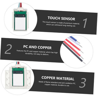 DC12V スマート ハンド LEDライト 1/3色 ミラー マニュアル スキャニング ディミング コントロール ノンタッチ センサー スイッチ