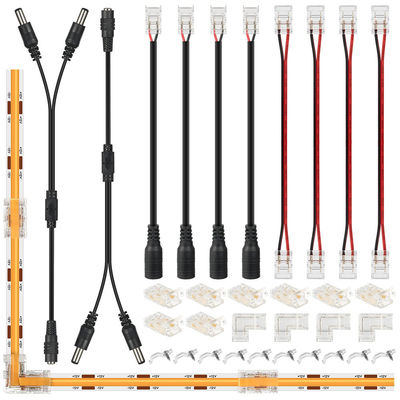 DIYホームライト プラスチック 8mm 2ピン SMD コブ LED ストライプ接続器 現代のデザイン