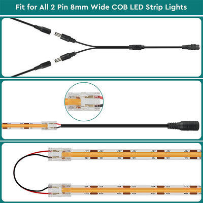 DIYホームライト プラスチック 8mm 2ピン SMD コブ LED ストライプ接続器 現代のデザイン
