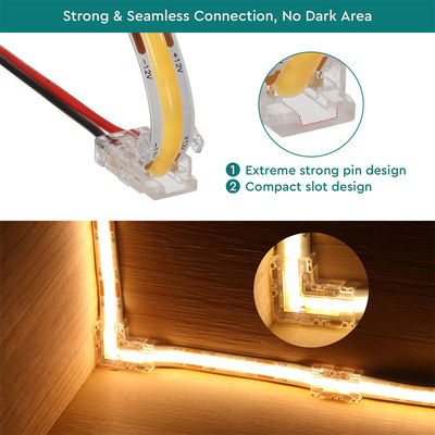 DIYホームライト プラスチック 8mm 2ピン SMD コブ LED ストライプ接続器 現代のデザイン
