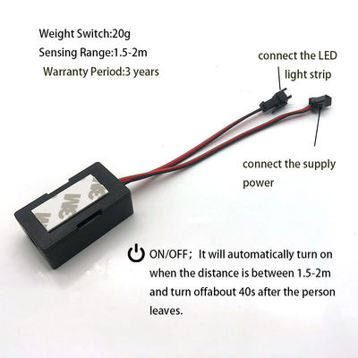 カスタマイズ可能な 12V/24V 5A 60W/120W ラダー PIR モーションセンサー ライト スイッチ LED 光源 1NO/1NC スイッチ コンビニ 浴室