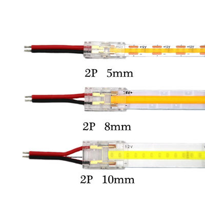 防水IP20 COB LED ストライプコネクタ 8mm 10mm ストライプからストライプ プラスチック L 形
