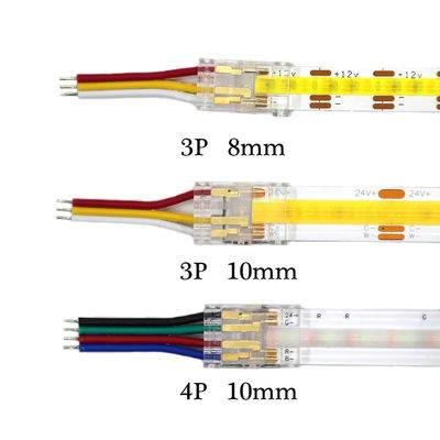 防水IP20 COB LED ストライプコネクタ 8mm 10mm ストライプからストライプ プラスチック L 形