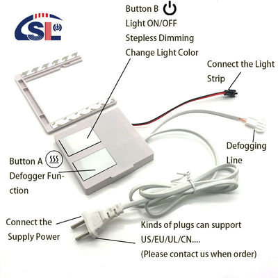 24W スマート LED ダブルタッチディミングセンサー 単色/三色制御とデムージングのための内蔵電源