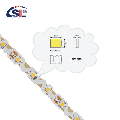 エネルギー節約 3 LED ストライプ 12V 24V CE ROSH 60PCS/M SMD 2835 柔軟なロープライト