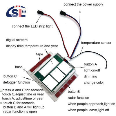 便利なDC12V SL ミューティ機能 スプリット 3 ボタン タイム 触覚センサー スイッチ