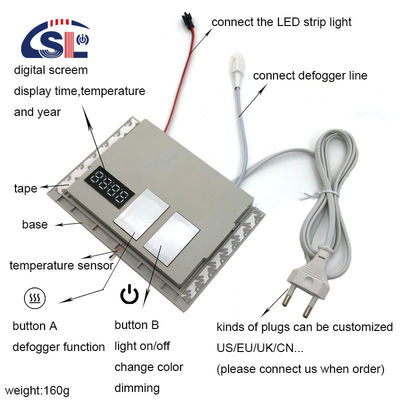 ブレーキット付き ミラー 触覚センサー スイッチ DC12V出力 簡単に設置