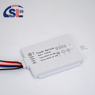 パーソナライズされたDC12V SL スプリット トリプル ボタン トリプル カラー タッチセンサー スイッチ レーダー 時間 温度 ディスプレイ スクリーン ブラケット スマートミラー